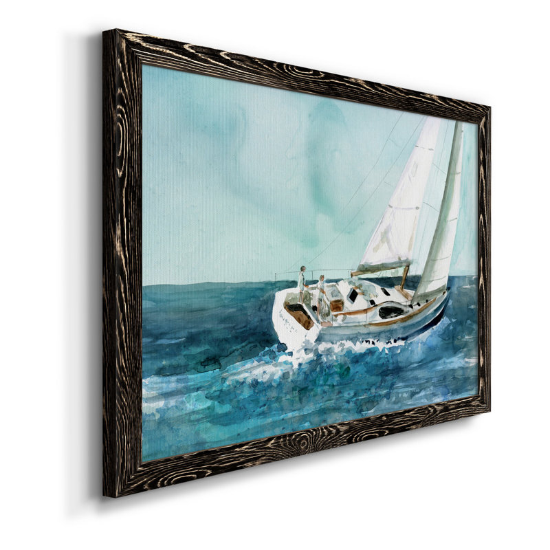 Delray Sail - Peinture sur toile encadrée, Noir, H 24 po x l 18 po x P 1,5 po