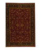 Wool Oriental Area Rug in Red/Green