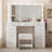 48"W Glasstop Tata With Stool, Hollywood Mirror And Adjustable Lights & Power Strip & Hair Dryer Holder,9 Drawers For Women Girls-1737253239