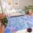 Shag Area Rugs for Living Room, 6x9 ft Soft Fluffy Rugs for Bedroom, Nursery, Kids Room Home Decor, Tie-Dyed Blue Rainbow-1878869594