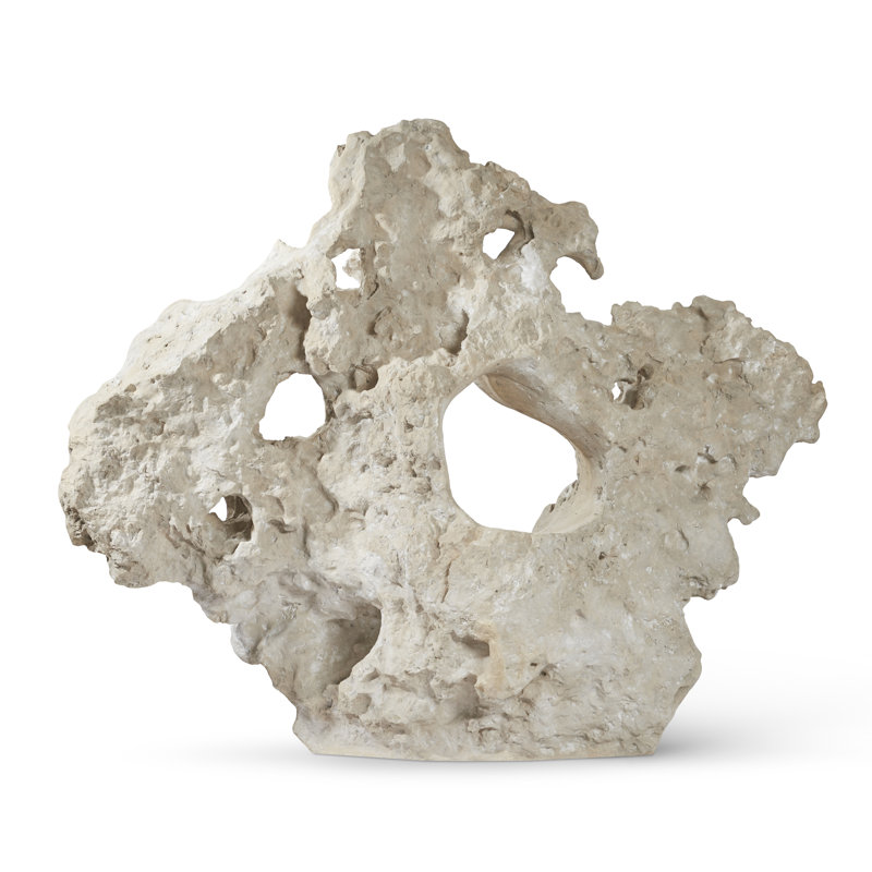 White Stone Colossal with Seat Sculpture