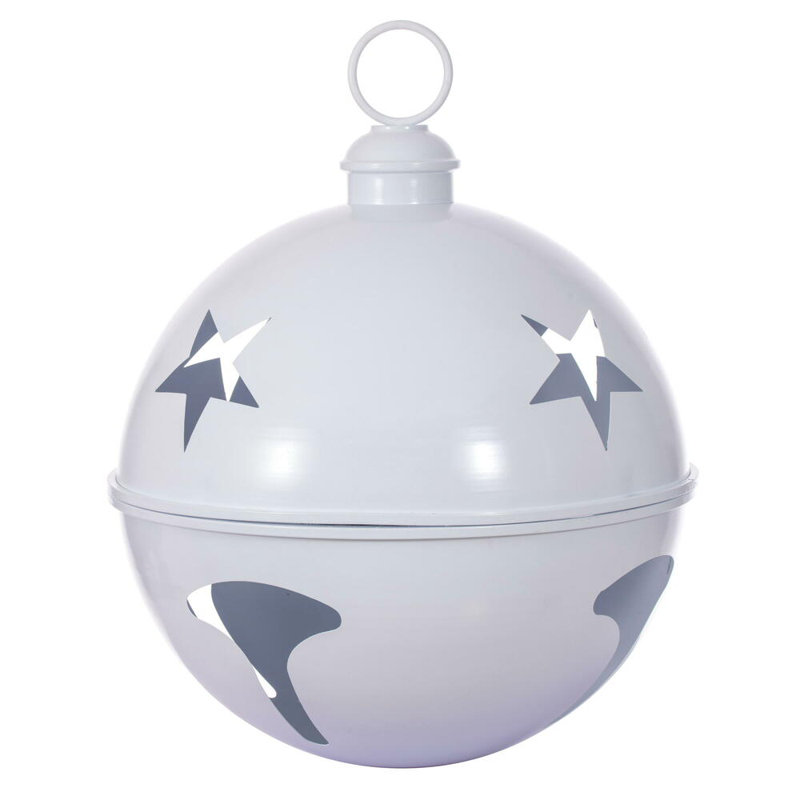Ornement en forme de cloche., blanc, H 24 po x l 24 po x P 24 po
