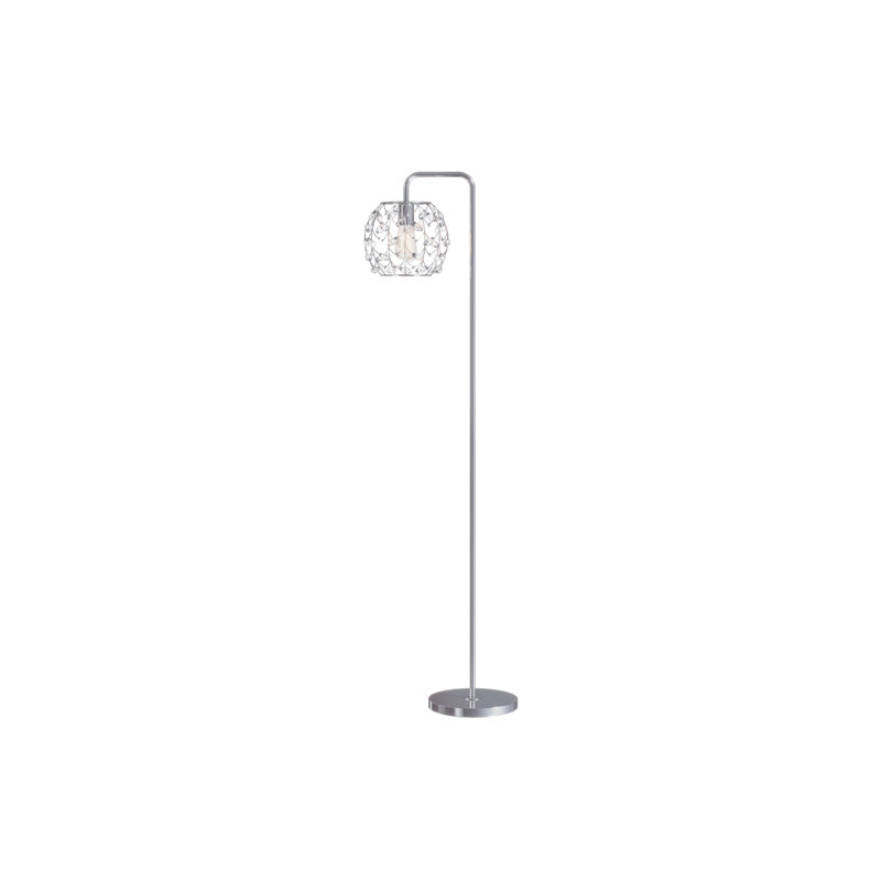 Lampe sur pied arquée 62 po Edita, Nickel poli