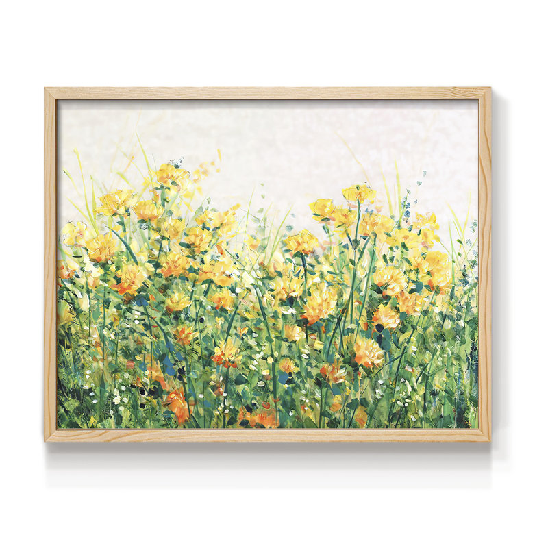 Garden in Bloom III - Reproduction encadrée - Restickable, Naturel, H 22 po x l 28 po