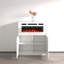 Buffet 40 po avec foyer électrique, finition brillante-229234843