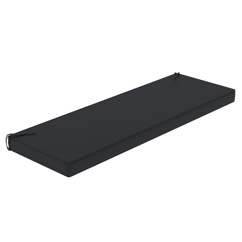 Sunbrella® Outdoor Bench Seat Cushion, 56" W x 19" D, Canvas Black