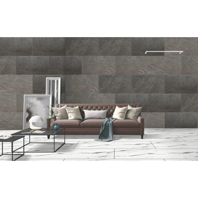 Falkirk Johnstone 35.4" x 23.6" Stone Wall Paneling in Gray (10-pack)
