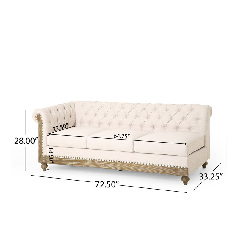 Grand canapé modulaire confortable avec pieds en bois Mirod