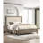 Stylish King Size Bed With Grey Headboard And Wood Veneer Base Contemporary Upholstered Strong Rug-1082704704-1082704716