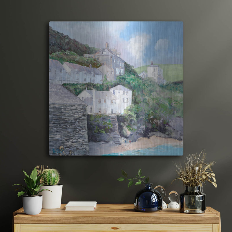  «Port Isaac» par Meredith Howse, art mural en métal, 24 po x 24 po, H 24 po x l 24 po