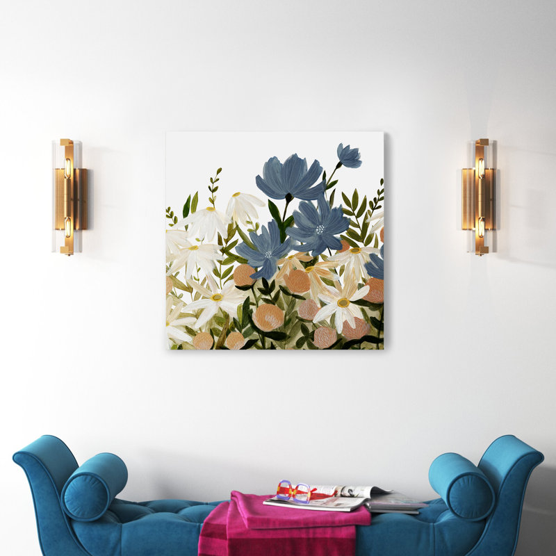 Wildflower Garden I by Emma Scarvey - Wrapped Canvas Painting, 76cm H x 76cm W