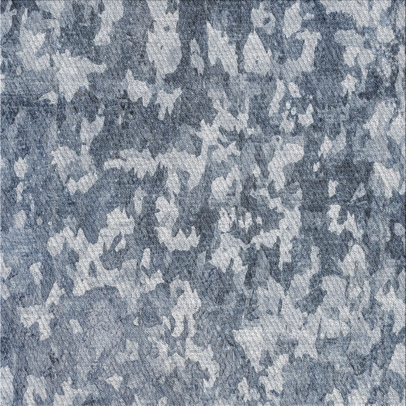 Tapis bleu tissé à la machine, Carré 3 pi