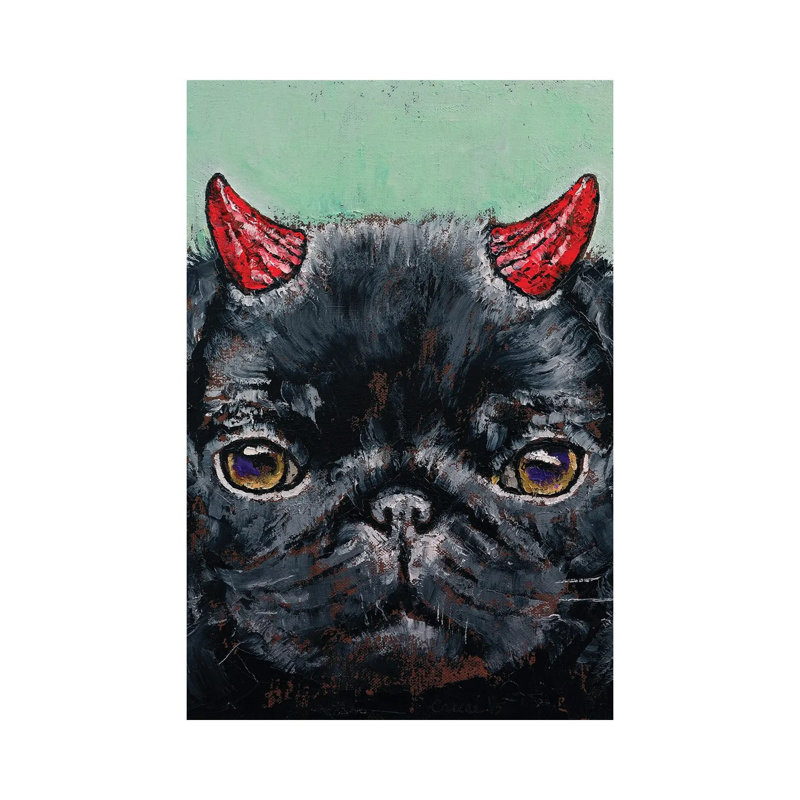 MCR258-Devil Pug, H 40 po x l 26 po x P 1,5 po
