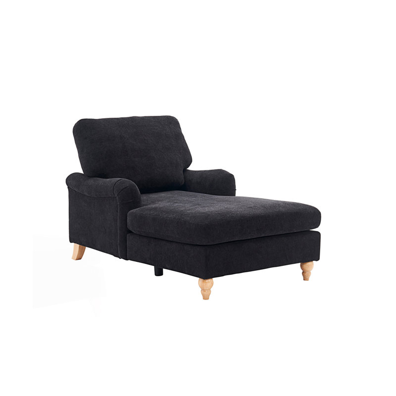Canapé-lit confort moderne de style Mid-Century, Noir