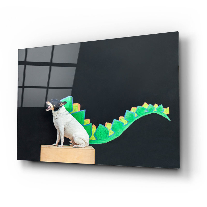 " Dino Dog " by Susan Sabo, 16" H x 24" W x 0.2" D