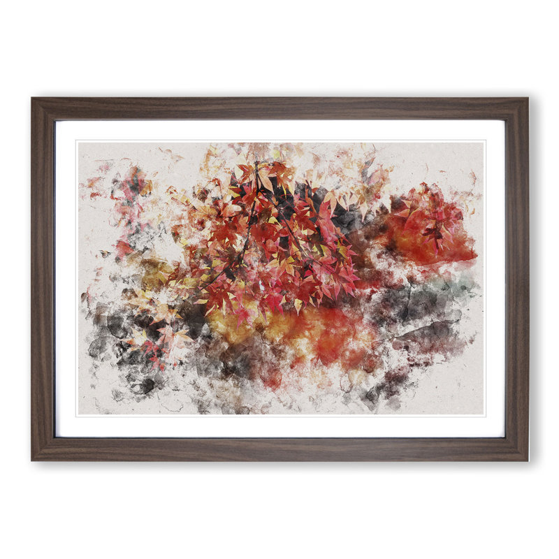 Maple Tree Vol.1 - Picture Frame Graphic Art, 27cm H x 36cm W x 2cm D, Walnut