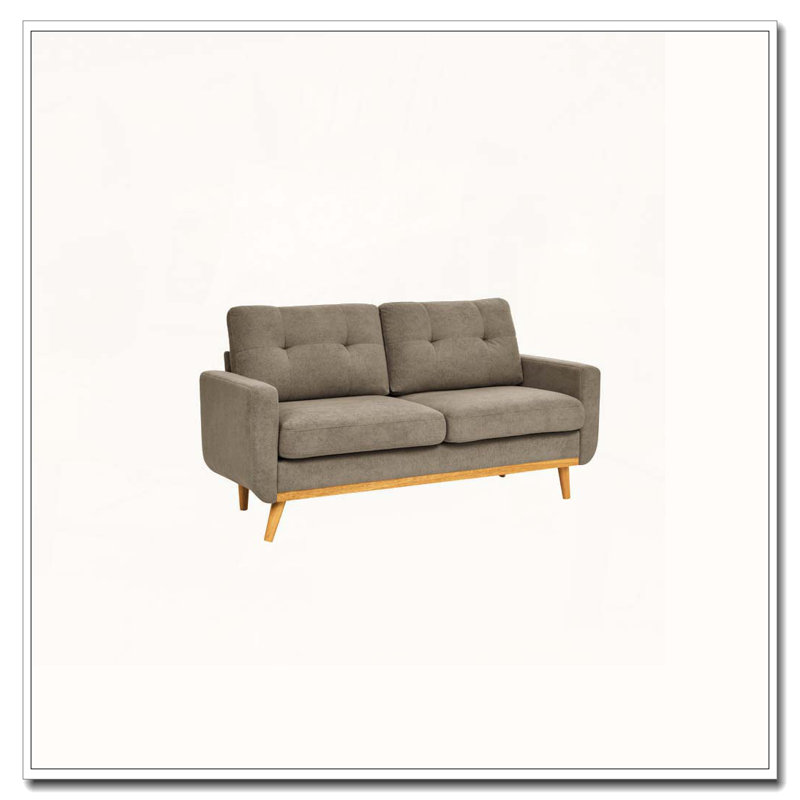 Canapé capitonné 67,7 po de largeur Mid-Century, Kaki