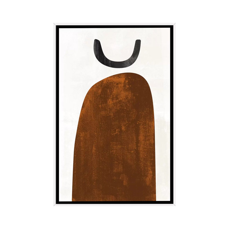 Abstraction de rouille-reproduction d’art, Toile blanche encadrée, Pas de tapis, H 60 po x l 40po x P 1,5 po