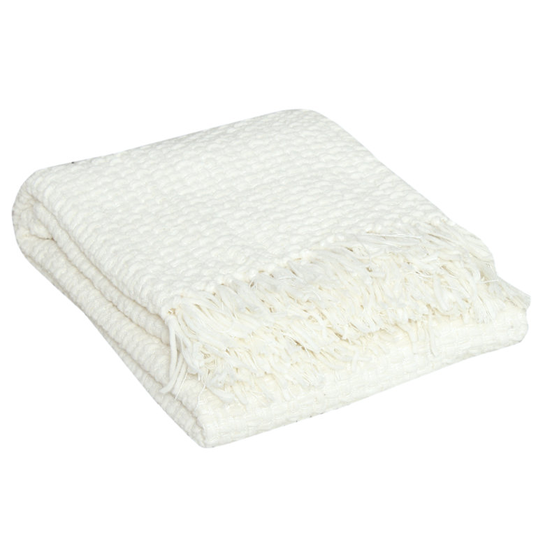 Jeté en chenille, Cream