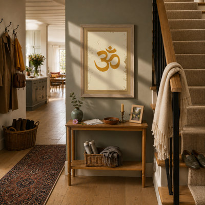 Aged Om Symbol Vintage - Framed Print