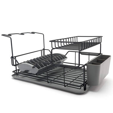 Belfry Kitchen Lovett 2 Tier Dish Rack Bottom Tray & Reviews