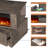 Aldama 23" Tall Rotating End Tables with Storage Drawer and Built-in Outlets,Electric Fireplace Rotating End Side Table-418573589
