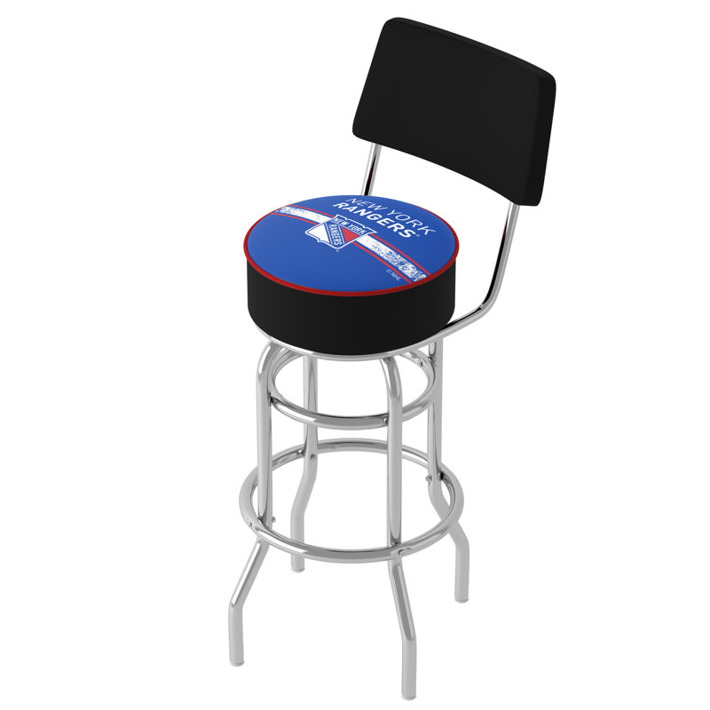 Swivel Upholstered Counter Stool with Metal Frame