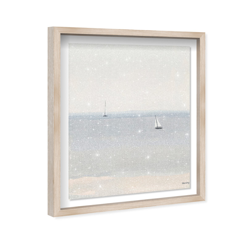 A minimalist oil pain II Shadowbox Nautical & Beach Print by Oliver Gal, Black Frame, 16 x 20, 21.5"H x 17.5"W