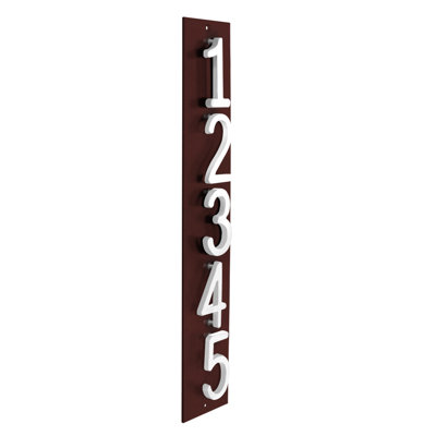 Colourtree Personalized 5-Digit Floating House Numbers Vertical Street Address Wall Plaque – Custom Horizontal Outdoor Home Sign