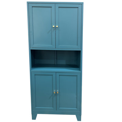 Armoire de cuisine en métal 68,9 po Burnetti (noir)