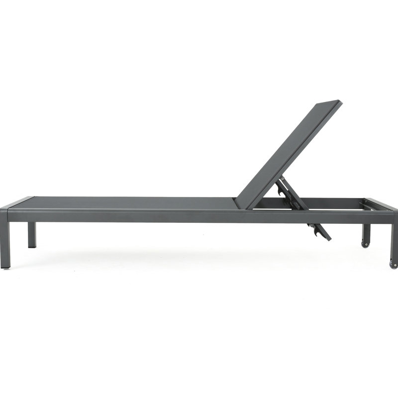 2 sièges d'extérieur en filet gris, cadre, filet respirant pour chaise longue, cadre stable