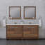 Ensemble de meuble-lavabo double 72 po Feike-740269841