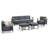 Coan 5-Pieces Outdoor Patio Modern Style Metal Conversation Set Seating Group With Ottomans-2139392485