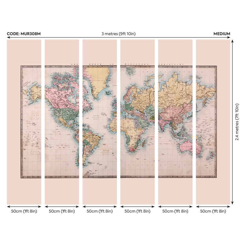 Philmont Matte Wall Mural, 240cm L x 300cm W