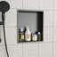 Niche de douche en acier inoxydable, noir bronze industriel-413207388-413207389