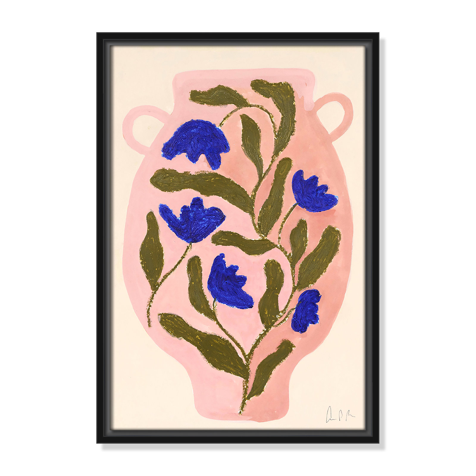 Vase No. 01 Print by Camilla Bergqvist, Black, 19.5" H x 13.5" W
