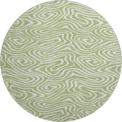 Premium Machine Washable Guada AMF1020 Swirls Rug