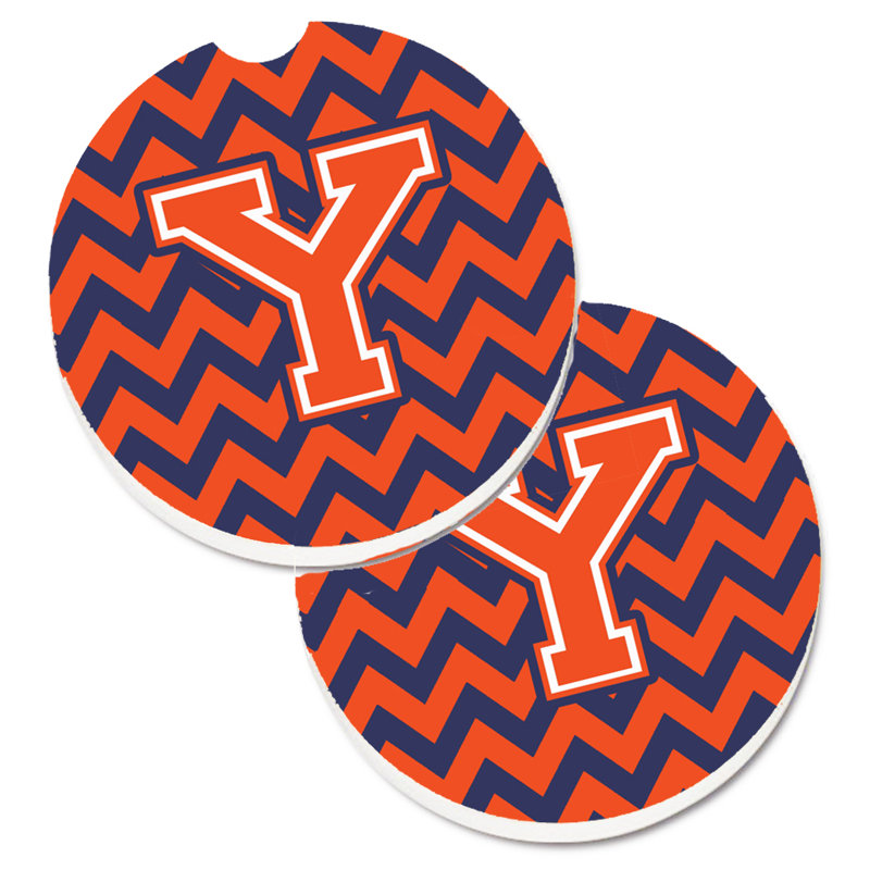 Sous-verre pour voiture, Orange / Bleu, Y