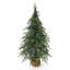 Sapin de Noël artificiel en polyéthylène de 90 cm avec guirlande lumineuse DEL à piles et base en toile de jute
