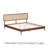 NTC Lupin Wooden Bed Frame with Headboard and Natural Rattan, Solid Oak/Rubber Wood Foundation with Silent Slats, 1000 Lb Capacity, Effortless Assembly-12934022-12934023