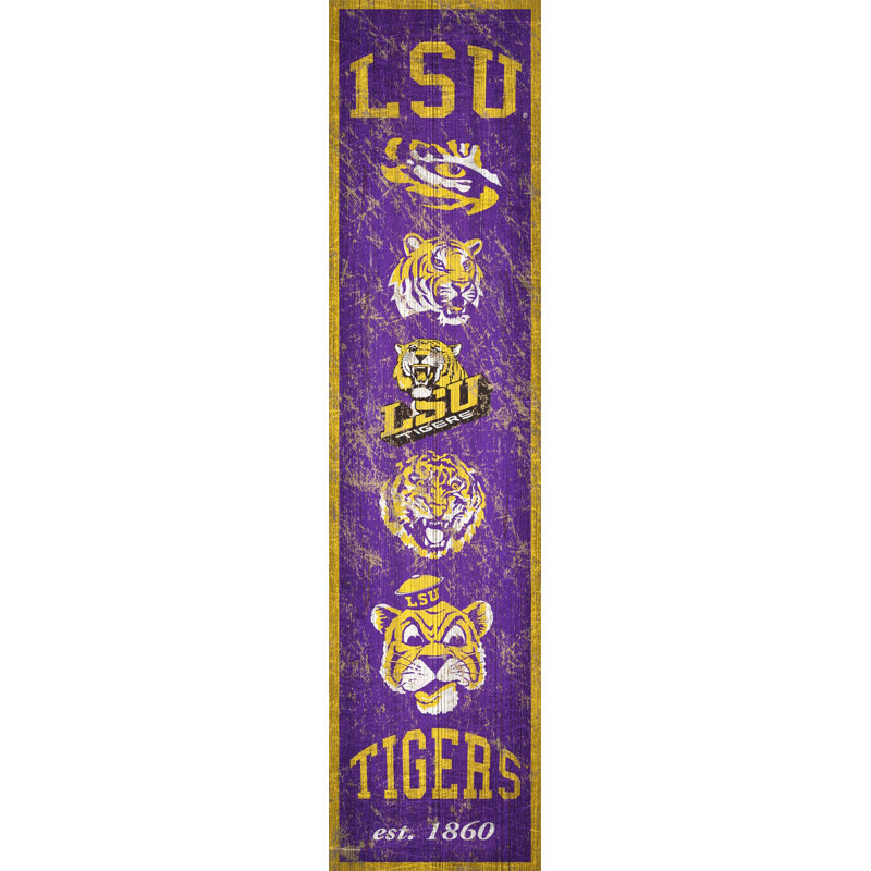 NCAA Heritage, impression sur bois, Louisiana State University