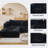 Modern Modular With Cloud Sectional And L-shape Chaise, Upholstered 3 Couch For Bedroom, Black Corduroy, No Assembly, Medium-firm, American Design, ® , ® Standard 100, Machine Washable Living Room,-1308904181