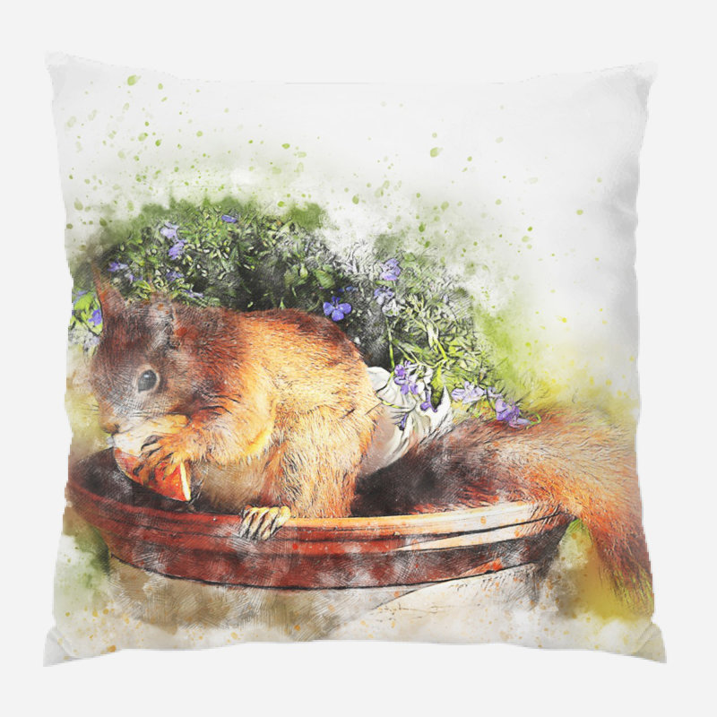 Coussin écureuil Broomfield, Intérieur, Microsuède