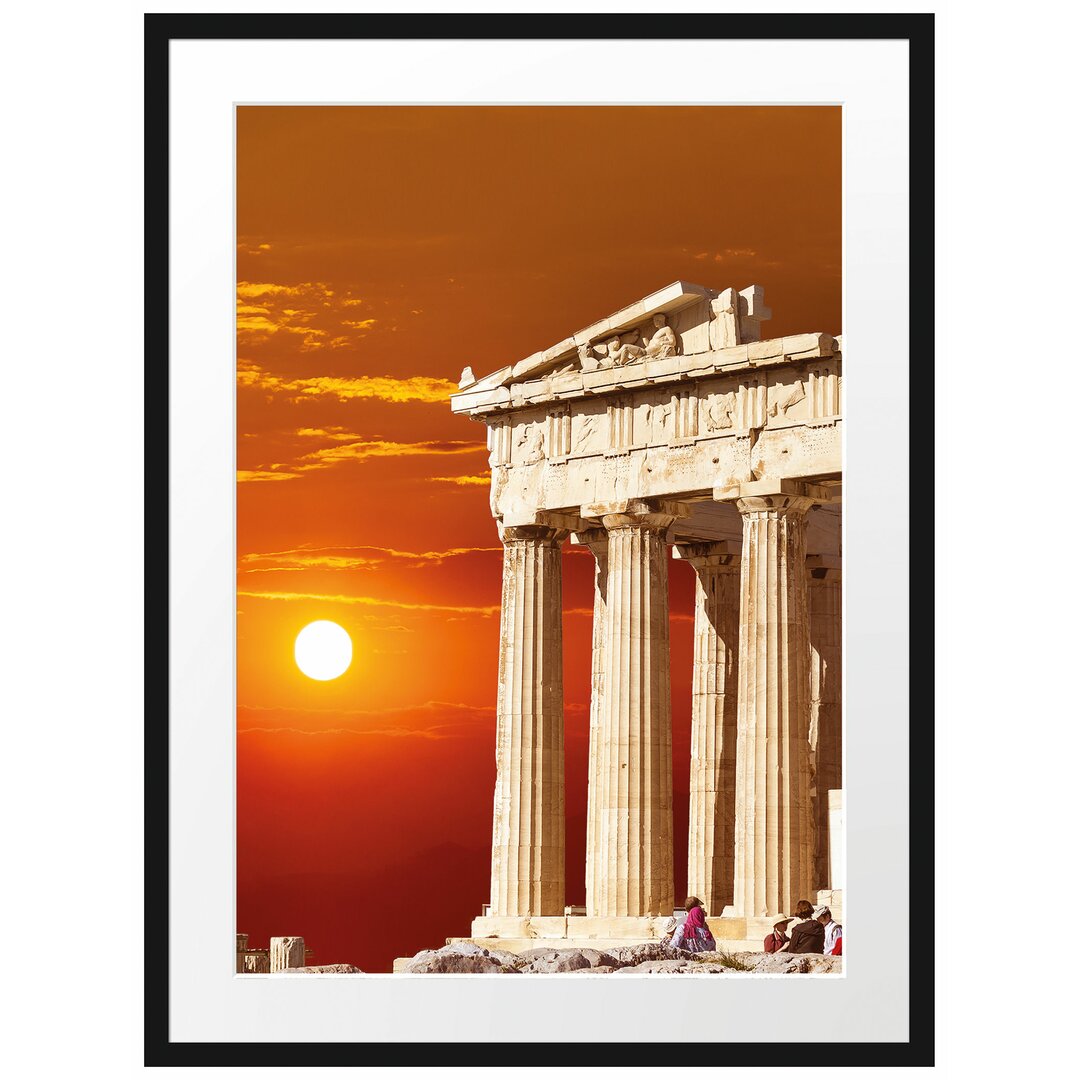 Gerahmtes Poster Tempel der Athene