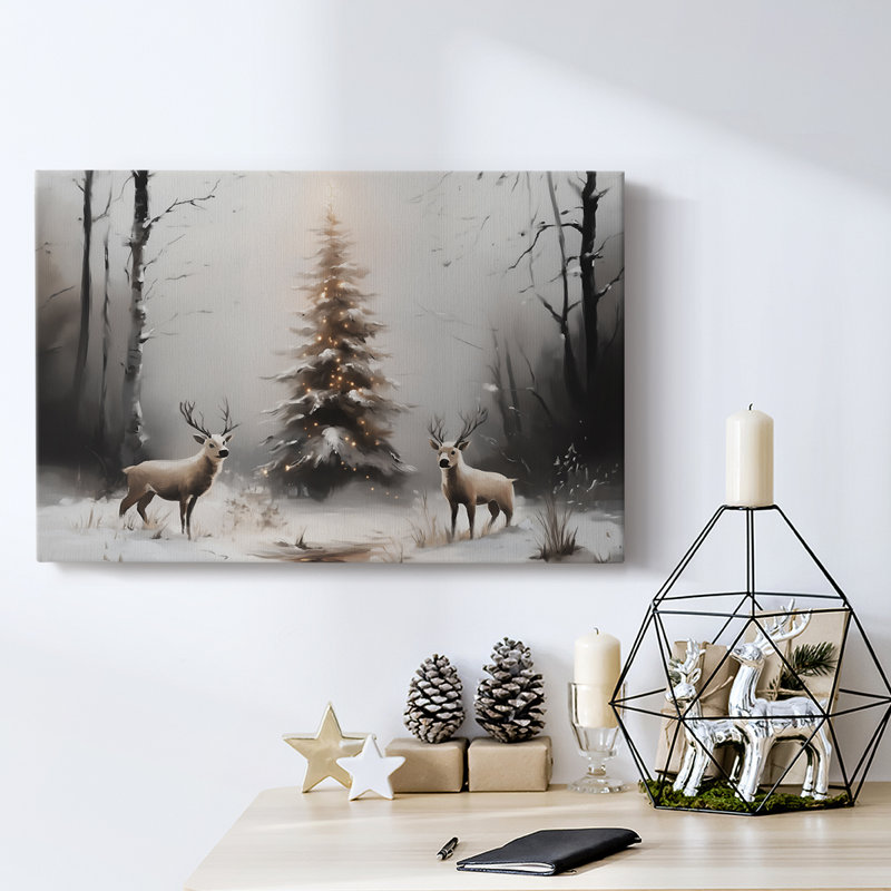 Art des Fêtes de Noël - Toile tendue avec châssis - Série 3-XIII, H 32 po x l 48 po