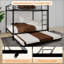 Lit superposé en fer carré durable avec des rails de sécurité, un look minimaliste moderne, idéal pour une chambre d'enfant, une chambre d'amis ou un espace commun, un assemblage facile et une performance durable-1435270385-1435270388