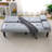 PVC Leather Convertible Futon Sofa Bed-1189116424