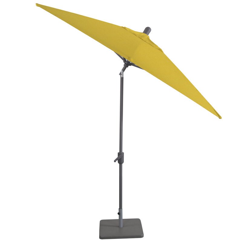 SunbUmbrella 9 pi 10 po x 6 pi 6 po Olivier, Gris en vedette, Toile Sunbrella® jaune tournesol