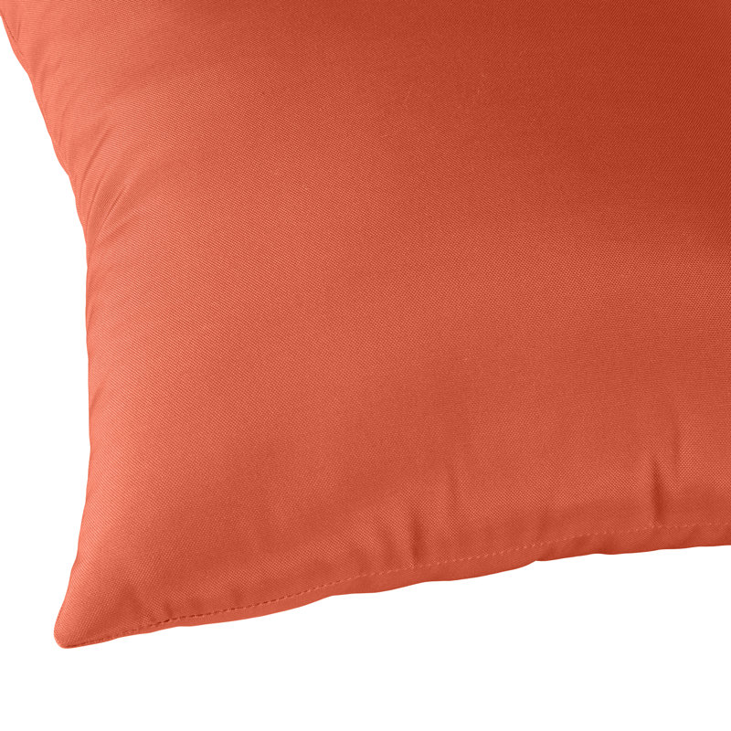 Henrich Indoor/Outdoor Striped Lumbar Pillow, Rust