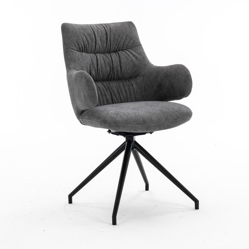 Adelson 50cm H Velvet Upholstered Armchair, Grey